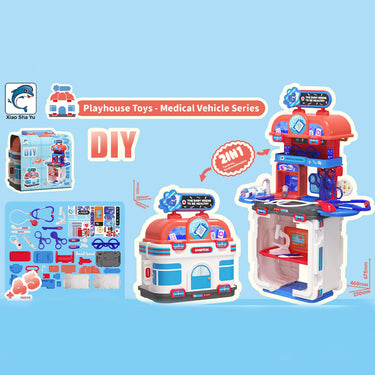 DIY 2 IN 1 PLAY HOUSE SIMULATION DOCTOR SET